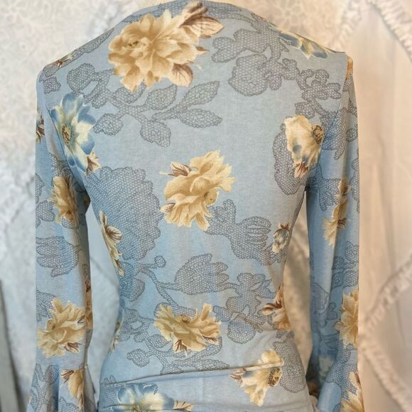 Vintage CLIO Floral Top Medium - Picture 4 of 5